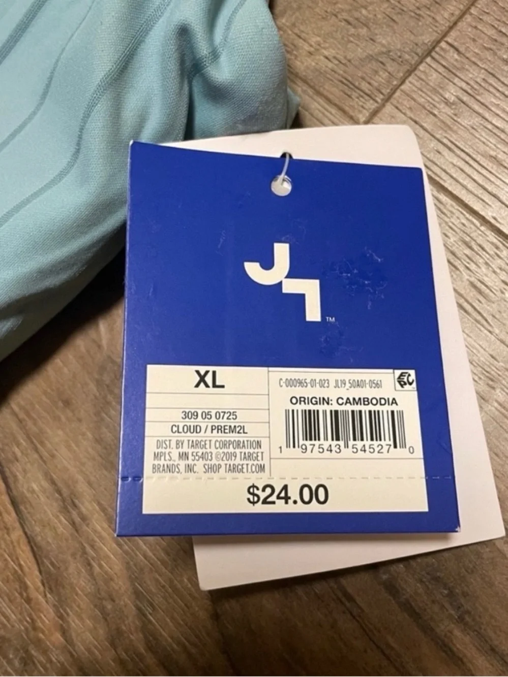 NWT! JoyLab Women’s High Neck Zip-Up Sports Bra Light Aqua Blue - Size XL NEW!